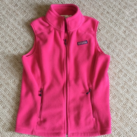 Vineyard Vines Jackets & Blazers - Vineyard Vines pink fleece vest size S